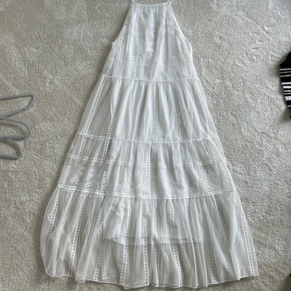 zara white flowy dress Boho Sleeved Flowy Lace Chiffon Wedding Dress main image 1